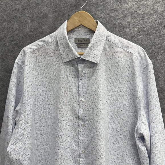 Kenneth Cole REACTION Men's Quick Dry Performance Shirt, White 17-17.5 34/35, XL - Picture 2 of 14